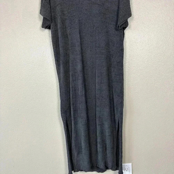Barefoot Dreams CozyChic Ultra Lite® Caftan Knit Dress Carbon Gray One Size - Picture 5 of 8